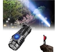Lampe de Poche de Monstre à Trois Yeux, Three-eyed Monster Mini Flashlight, Lampe Torche LED Ultra Puissante, Lampe de Poche Rechargeable, Étanche Torche pour Camping Outdoor (Black)