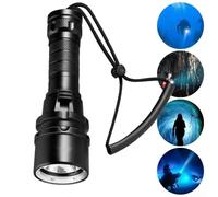Lampe de poche de plongée avec puce LED L2 1600 lm de sortie IPX8, indice d'étanchéité IPX8, submersible jusqu'à 50 m de profondeur pour la plongée professionnelle et une utilisation en extérieur