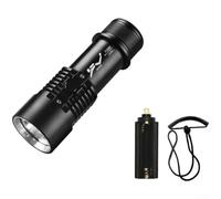 Lampe de poche de plongée double faisceau zoomable avec lumières blanches et jaunes, design en alliage d'aluminium, faisceau haute intensité, étanche avec certification IPX8 (A)