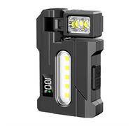 Lampe de poche EDC rechargeable, 1200 lumens, double source de lumière, mini lampe de poche magnétique, lampe de poche super lumineuse, lampe de poche COB porte-clés, pour les amateurs de plein air