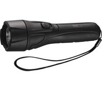 EMOS Lampe de poche LED ultra légère avec dragonne, lampe à main antichoc avec luminosité 55 lm, portée 125 m, autonomie 16 pièces, plastique, fonctionne sur piles, noir