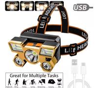 Lampe de poche frontale Rechargeable puissante pour la pêche lampe frontale Led Nitecore phares de Camping torche de chasse lanternes avant de randonnée XY501 Headlight gold