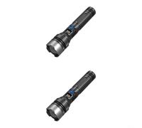 Lampe de Poche IP67 Étanche pour Camping Randonnée(2pcs) | 1000 lumens max, pour zoom ajustable, 5 modes lumière, pour affichage , pour idéal noirceur