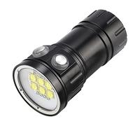 Lampe de Poche, Lampe de Poche de Plongée LED étanche Extérieure en Alliage d'aluminium Lumière Forte Eau et Terre Super Brillantes Rouge Bleu Blanc, Lumières de Plongée