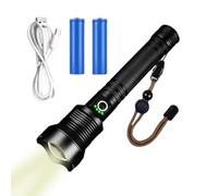 Lampe de poche, lampe de poche zoomable, rechargeable par USB, faisceau portable, résistant à l'eau, lumière clignotante pour la maison, le camping, la tornade, la chasse, la randonnée, la survie, la