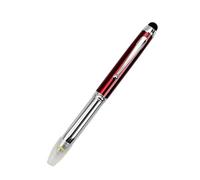 Lampe de poche LED 3 en 1 Stylo à bille avec lumière Stylo à bille multifonction Lampe de poche Encre noire pour écrans tactiles Blanc