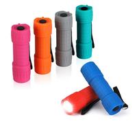 Lampe De Poche Led 6 Pieces, Everbrite, Lampe Torche Avec Poignee Antiderapante Pour Travail Cyclisme Camping Lecture Promenade Randonnee, 6 X Aaa Piles Incluses