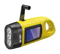 Lampe de poche LED à énergie solaire portable pour tente avec manivelle et dynamo pour alpinisme, camping