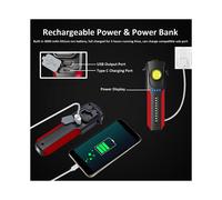 Lampe de Poche LED COB Multifonctionnelle avec Brise-Vitre, Lampe de Travail D'Urgence Portative Aimantée pour Extérieur de 1 200 Lumens