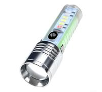 Lampe de poche LED d'extérieur haute luminosité pour mini lampe torche avec zoom rechargeable par USB, longue portée, bande transparente, format de poche