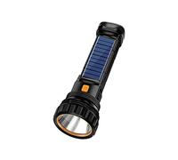 Lampe de Poche LED Multifonction Solaire/Rechargeable, éTanche, avec LumièRe Stroboscopique D'Urgence, Câble de Chargement USB, Charge Rapide