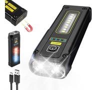 Lampe de Poche LED, Noir Lampe Torche LED, Lampe de Poche LED Lurgence, Lampe de Poche pour le Camping, la Randonnée, Multifonction Lampe Torche Puissante, Rechargeable Lampe Torche Rechargeable