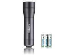 Philips Lampe de poche LED SFL4000T/10 - 120 lumens - IPX4 - 3 piles AAA incluses - noire aluminium