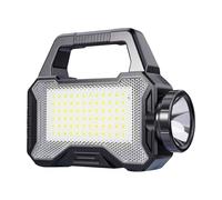 Lampe de poche LED portable - Lampes de poche solaires | Lampes de camping | Lampe torche rechargeable avec 3 modes, lanterne étanche pour randonnée, sports de plein air, équipement de survie et panne