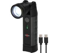 Lampe De Poche Led Professionnelle Tl 1000 Acw (Lampe De Travail 1000 Lm Avec Durée D'Éclairage Max. 12 H, Aimant, Batterie Remplaçable, Chargement Sans Fil, Câble Usb C)