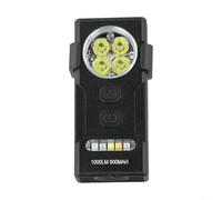 Lampe de poche LED rechargeable, 2000 lumens, lampe frontale portable avec 10 modes, étanche pour camping, randonnée, travail (D84)