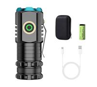 Lampe de poche LED rechargeable, 2000 lumens, zoom extrêmement lumineuse, avec 5 modes d'éclairage et longue durée de vie, lampe à main étanche IPX5 pour camping, randonnée, pêche, extérieur, urgence