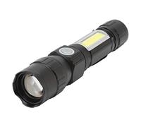 Lampe de poche LED rechargeable, lampe de poche étanche super lumineuse, lampe de poche avec lumière UV et clip, 7 modes d'éclairage, torche en alliage d'aluminium for urgence, randonnée et pêche