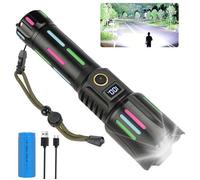 Lampe de poche LED rechargeable - PROCHOSEN - Lampe Torche LED - 800000 lm - 5000mAh USB - 5 modes zoomable