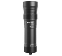 Lampe de poche LED SMACO IPX8 étanche pour activités de plongée en plein air - Noir