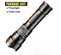 Lampe De Poche Led Super Puissante Avec Lumières Latérales,Torche Haute Puissance,Lampe De Poche Tactique,Lampe De Camping Rechargeable Par Usb.Built-In Battery.