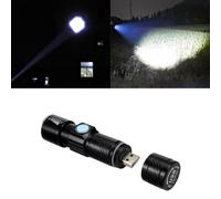 Lampe De Poche Led T6 Rechargeable Par Usb, 1200 Lumens, Zoom Très Lumineux, Phare 1500mah, Lampe Torche De Pêche, Pour Vélo De Route Et Vtt