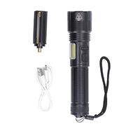 Lampe de poche LED USB charge haute lumière ipx4 imperméable zoomable à main le poteau