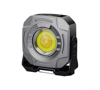 Lampe de poche magnétique avec batterie rechargeable de plus de 30 heures, rotation réglable à 360 degrés, luminosité continue et affichage de l'état de la batterie en temps réel (gris)