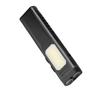 Lampe de poche magnétique LED lumineuse | Lampe torche portable avec chargement USB avec buzzer pour randonnée, survie, chasse, camping, course à pied, marche, pêche