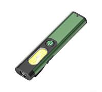 Lampe de poche magnétique rechargeable avec clip, lampe de travail compacte en alliage d'aluminium avec modes blanc et rouge pour entretien de camping, randonnée, lanterne portable (vert)