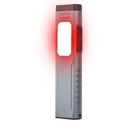 Lampe de poche magnétique rechargeable - Lampe torche LED lumineuse - Rechargeable par USB - Lampe torche portable avec buzzer pour randonnée, survie, chasse, camping, course à pied, marche, pêche