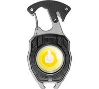 Lampe De Poche Multifonction Porte-Clés Cob 400 Mah, Portable, En Aluminium, Affichage De La Puissance, Multimode, Type-C, Support Réglable, Décapsuleur, Lampe Poche Avec Tournevis, Noire