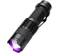 Lampe de poche noire 365 nm avec corps en alliage d'aluminium pour détection de champ scorpion, teigne, dépistage vétérinaire et travail UV (B)
