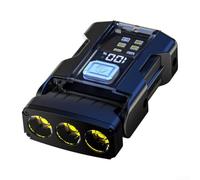 Lampe de poche porte-clés rechargeable USB 500 lumens magnétique mains libres étanche IP65 tête pivotante avec écran LCD pour éclairage d'urgence en plein air