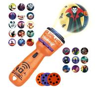 Lampe de poche pour enfants - Projecteur de lampe de poche d'Halloween, lampe de poche pour voyage, vacances, crèche, jardin d'enfants, garçons et filles, cadeaux de fête, amusement au coucher