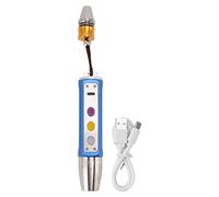 Lampe de poche professionnelle à LED pour l'identification des bijoux en jade, avec gradation continue, lumière blanche, jaune et violette, pour les amateurs de pierres (Bleu)