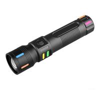 Lampe de poche rechargeable, 1000 lm, lampe torche LED super lumineuse avec écran LCD, étanchéité IP67, 5 modes, USB-C (B)