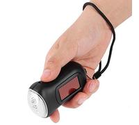 Lampe de Poche Rechargeable à Base D'énergie Solaire avec Manivelle à la Main, Lampe de Poche Dynamo LED