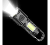 Lampe De Poche Rechargeable À LED - Torche D'alimentation Portable, Lampe D'urgence | Spot-soulante À La Main Brillante Pour Le Camping Randonnée De Voyage En Plein Air Garage Car Travail Home Sécurit