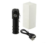 Lampe de poche rechargeable avec clip magnétique et base sécurisée en alliage d'aluminium compacte résistante aux intempéries Noir S350 S400 Légère (S400)