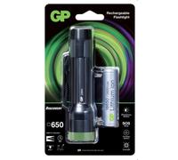 Lampe de poche rechargeable compacte aluminium 650lm portée 135m GP disovery