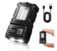 Lampe de Poche Rechargeable Lumens élevés, Mini Lampe de Poche Led Ultra Puissante, Rechargeable USB C, EDC Petite Lampe Torche 7 Modes Imperméable à l'eau Flashlight Clip our Extérieur Camping