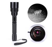 Lampe De Poche Rotative À Led En Alliage D'aluminium, Lumière À Infrarouge, Zoomable, Vision Nocturne Ir, Alimentée Par Batterie, Pour Camping Et Chasse, 850nm