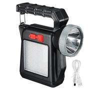 Lampe de poche solaire - Lampe de poche extérieure portable, rechargeable pour la randonnée, la pêche, la tente, outil d'éclairage extérieur compact