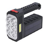Lampe de poche solaire, lumière multifonctionnelle à économie d'énergie à 4 modes d'urgence avec câble USB pour l'entretien de la randonnée
