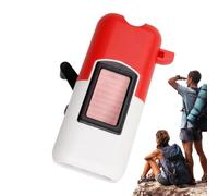 Lampe De Poche Solaire - Outil D'urgence Multifonctionnel 95 G | Lampe LED Portable À Manivelle | Équipement De Survie Au Sifflet | Camping En Plein Air Randonnée Pêche Source D'énergie Compacte