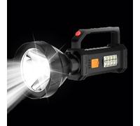 Lampe de poche solaire rechargeable, lampe de poche de pêche en plein air, lampe torche portable pour randonnée, vélo, camping, outil d'éclairage extérieur portable