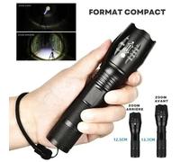 Lampe de poche Tactique télescopique Aveuglante rechargeable ou piles