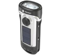 Lampe de poche TOOLCRAFT TO-8602005 LED IPX8 (étanche), avec fonction d'éclairage d'urgence solaire, à dynamo 20 lm 176 g
