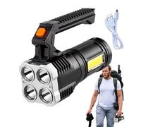 Lampe de poche torche, lampe de poche LED | Lampes de - Lampes de LED de Camping, Flash rechargeables, résistantes à l'eau, avec lumière latérale, pour usage domestique